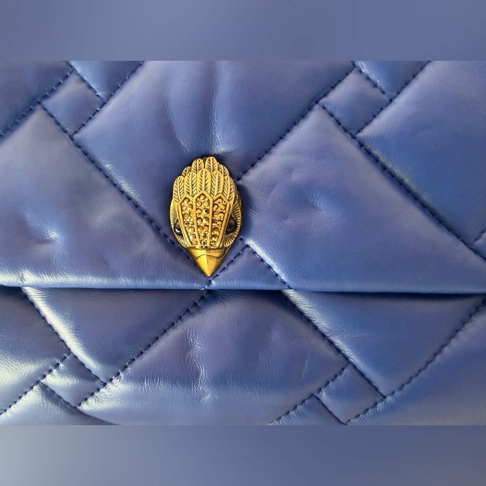 Kurt Geiger The Kensington Blue Quilted Soft Leather XXL Bag - Picture 8 of 10